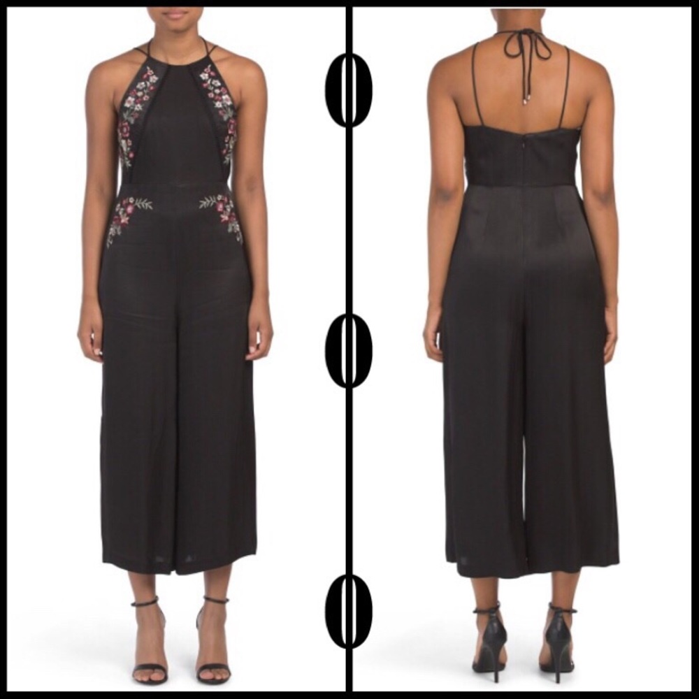 Ever New • Embroidered Satin Jumpsuit